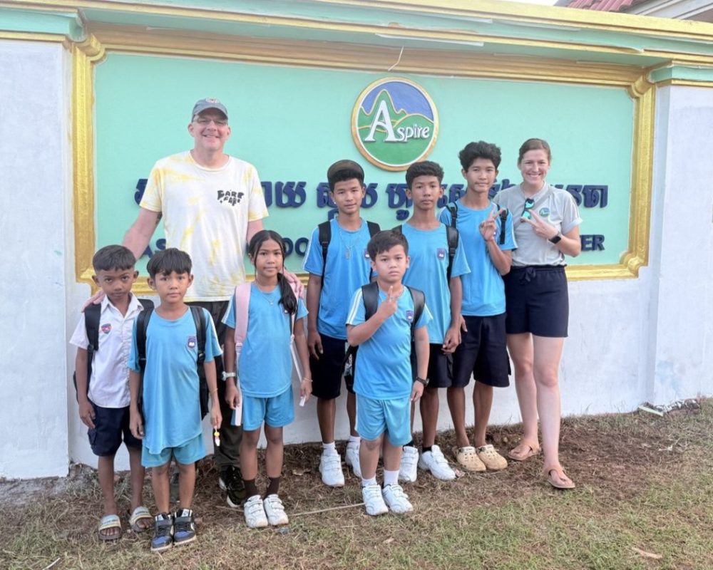 Timo and Maren are from Germany. Timo has been visiting the Aspire organization since 2014. He first became interested in visiting after seeing an Aspire banner on National Road 6, and subsequently met Sean, as well as the families and children there.I truly cannot forget that one meal—a bowl of noodle soup prepared by his wife, Mrs. Borie, who was always friendly and full of smiles. We have maintained a good relationship since then, and we would like to visit Aspire every year. Love from the heart, accompanied with a good relationship. Coming Home ! Every time come back, it feels like come home to our second family. We got home carrying a backpack full of unforgettable memories, and I can't explain how much we love this place - or these lovely people. Thank you to every single member of the Aspire Family for making this place so special. You have a place in our heart forever.